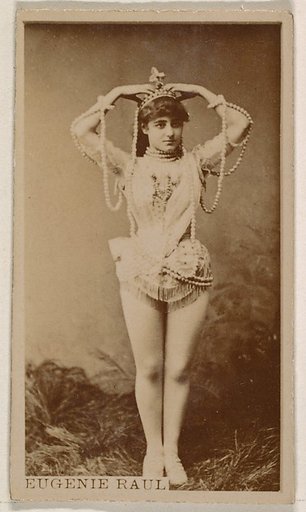 Eugenie Raul, from the Actresses series (N245) issued by Kinney Brothers to promote Sweet Caporal Cigarettes