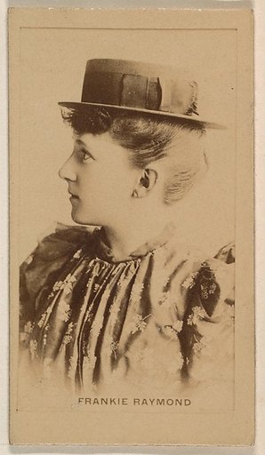 Frankie Raymond, from the Actresses series (N245) issued by Kinney Brothers to promote Sweet Caporal Cigarettes