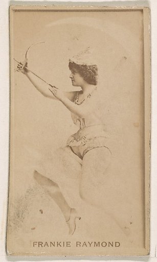 Frankie Raymond, from the Actresses series (N245) issued by Kinney Brothers to promote Sweet Caporal Cigarettes