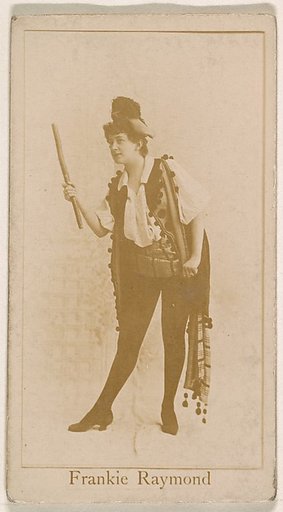 Frankie Raymond, from the Actresses series (N245) issued by Kinney Brothers to promote Sweet Caporal Cigarettes