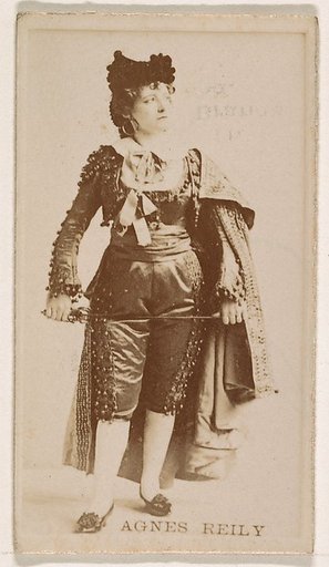 Agnes Reily, from the Actresses series (N245) issued by Kinney Brothers to promote Sweet Caporal Cigarettes