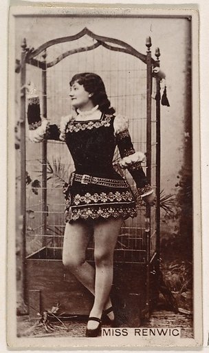 Miss Renwick, from the Actresses series (N245) issued by Kinney Brothers to promote Sweet Caporal Cigarettes