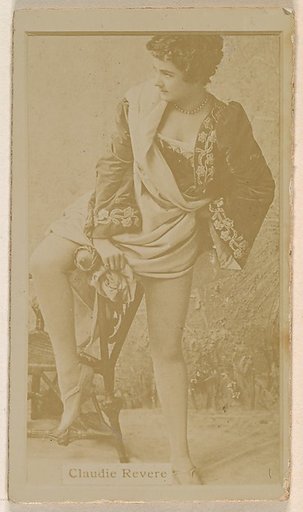 Claudie Revere, from the Actresses series (N245) issued by Kinney Brothers to promote Sweet Caporal Cigarettes