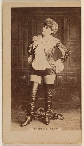 Bertha Ricci, from the Actresses series (N245) issued by Kinney Brothers to promote Sweet Caporal Cigarettes