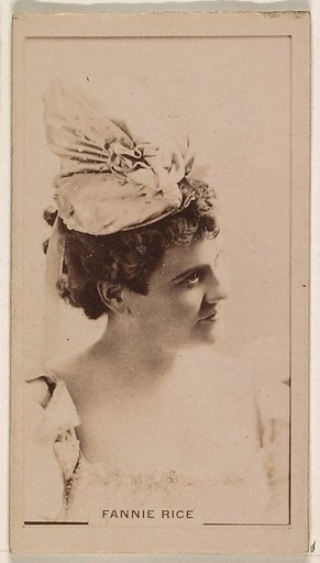 Fannie Rice, from the Actresses series (N245) issued by Kinney Brothers to promote Sweet Caporal Cigarettes