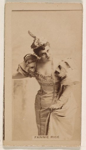 Fannie Rice, from the Actresses series (N245) issued by Kinney Brothers to promote Sweet Caporal Cigarettes