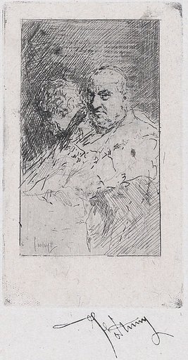The Diplomat, man seated holding hat facing left