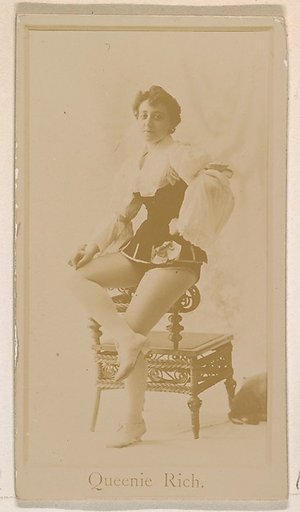 Queenie Rich, from the Actresses series (N245) issued by Kinney Brothers to promote Sweet Caporal Cigarettes