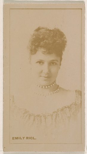 Emily Rigl, from the Actresses series (N245) issued by Kinney Brothers to promote Sweet Caporal Cigarettes