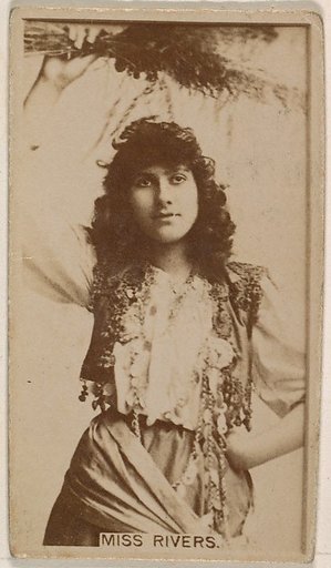 Miss Rivers, from the Actresses series (N245) issued by Kinney Brothers to promote Sweet Caporal Cigarettes