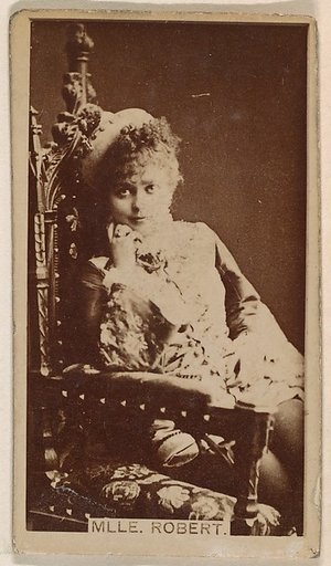 Mlle. Robert, from the Actresses series (N245) issued by Kinney Brothers to promote Sweet Caporal Cigarettes
