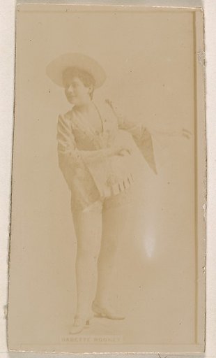 Babette Rodney, from the Actresses series (N245) issued by Kinney Brothers to promote Sweet Caporal Cigarettes