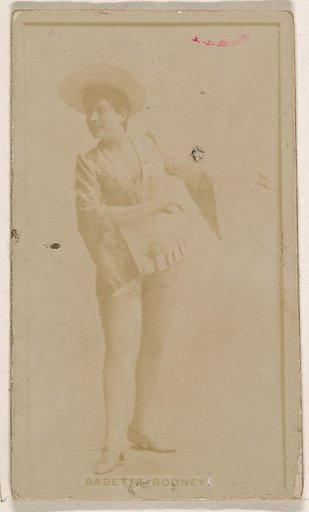 Babette Rodney, from the Actresses series (N245) issued by Kinney Brothers to promote Sweet Caporal Cigarettes