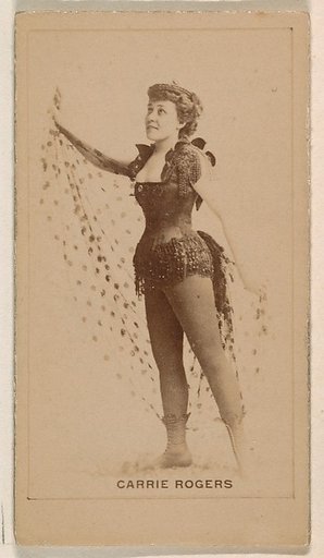 Carrie Rogers, from the Actresses series (N245) issued by Kinney Brothers to promote Sweet Caporal Cigarettes