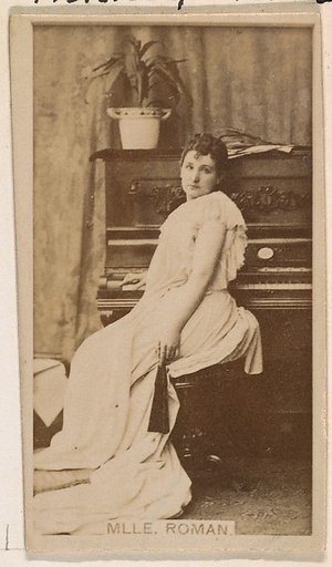 Mlle. Roman, from the Actresses series (N245) issued by Kinney Brothers to promote Sweet Caporal Cigarettes