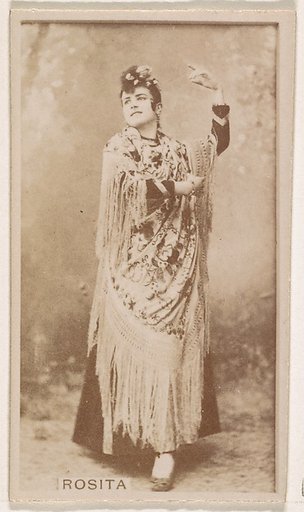 Rosita, from the Actresses series (N245) issued by Kinney Brothers to promote Sweet Caporal Cigarettes