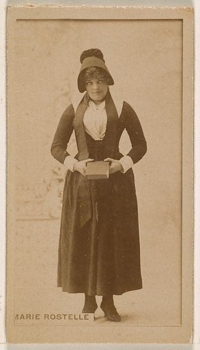 Marie Rostelle, from the Actresses series (N245) issued by Kinney Brothers to promote Sweet Caporal Cigarettes