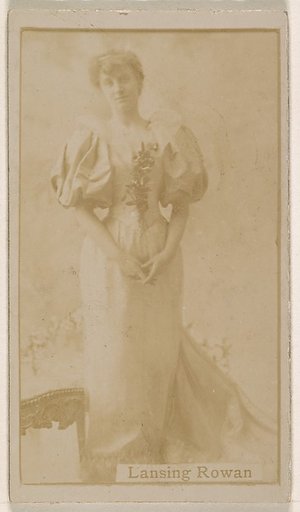 Lansing Rowan, from the Actresses series (N245) issued by Kinney Brothers to promote Sweet Caporal Cigarettes