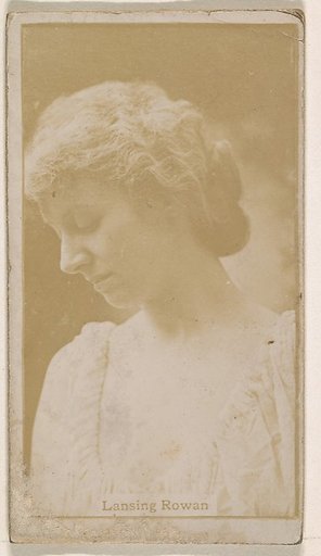 Lansing Rowan, from the Actresses series (N245) issued by Kinney Brothers to promote Sweet Caporal Cigarettes