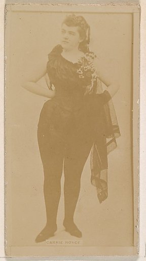 Carrie Royce, from the Actresses series (N245) issued by Kinney Brothers to promote Sweet Caporal Cigarettes