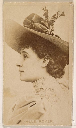 Mlle. Royer, from the Actresses series (N245) issued by Kinney Brothers to promote Sweet Caporal Cigarettes