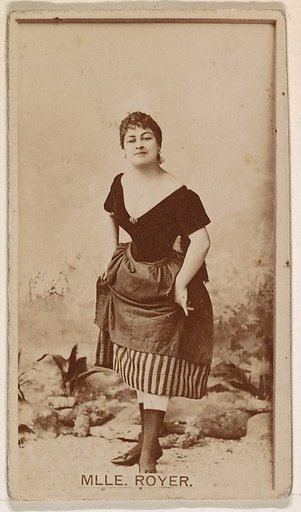 Mlle. Royer, from the Actresses series (N245) issued by Kinney Brothers to promote Sweet Caporal Cigarettes