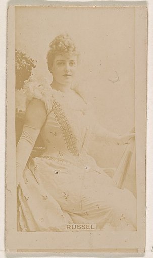 Russell, from the Actresses series (N245) issued by Kinney Brothers to promote Sweet Caporal Cigarettes