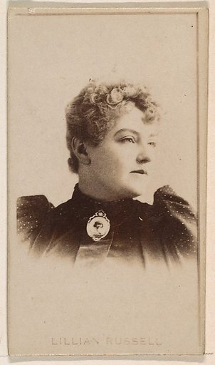 Lillian Russell, from the Actresses series (N245) issued by Kinney Brothers to promote Sweet Caporal Cigarettes