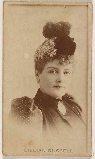 Lillian Russell, from the Actresses series (N245) issued by Kinney Brothers to promote Sweet Caporal Cigarettes
