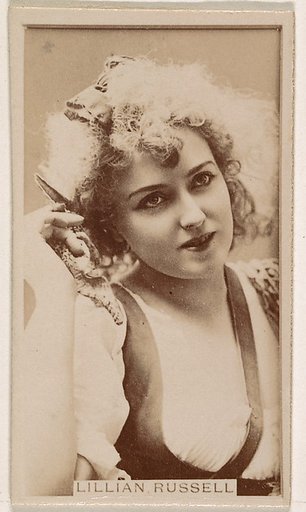 Lillian Russell, from the Actresses series (N245) issued by Kinney Brothers to promote Sweet Caporal Cigarettes