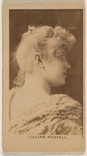 Lillian Russell, from the Actresses series (N245) issued by Kinney Brothers to promote Sweet Caporal Cigarettes