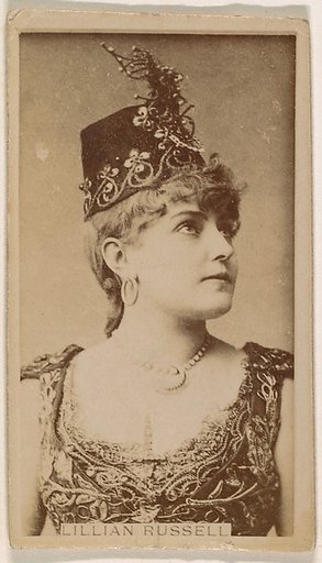 Lillian Russell, from the Actresses series (N245) issued by Kinney Brothers to promote Sweet Caporal Cigarettes