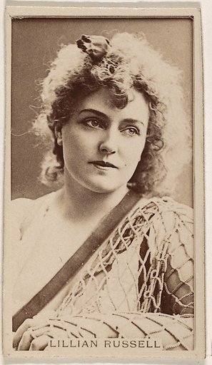 Lillian Russell, from the Actresses series (N245) issued by Kinney Brothers to promote Sweet Caporal Cigarettes