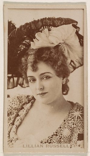 Lillian Russell, from the Actresses series (N245) issued by Kinney Brothers to promote Sweet Caporal Cigarettes