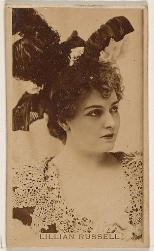 Lillian Russell, from the Actresses series (N245) issued by Kinney Brothers to promote Sweet Caporal Cigarettes
