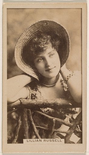 Lillian Russell, from the Actresses series (N245) issued by Kinney Brothers to promote Sweet Caporal Cigarettes