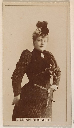 Lillian Russell, from the Actresses series (N245) issued by Kinney Brothers to promote Sweet Caporal Cigarettes