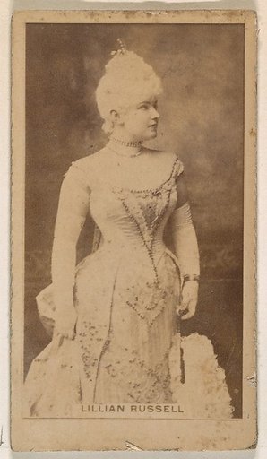 Lillian Russell, from the Actresses series (N245) issued by Kinney Brothers to promote Sweet Caporal Cigarettes