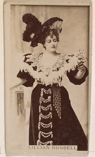 Lillian Russell, from the Actresses series (N245) issued by Kinney Brothers to promote Sweet Caporal Cigarettes