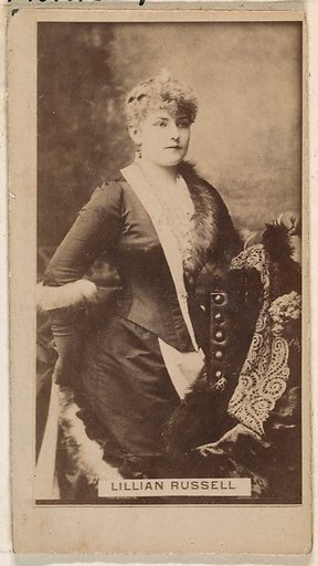 Lillian Russell, from the Actresses series (N245) issued by Kinney Brothers to promote Sweet Caporal Cigarettes