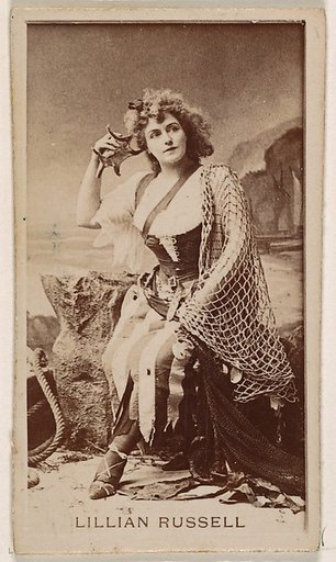Lillian Russell, from the Actresses series (N245) issued by Kinney Brothers to promote Sweet Caporal Cigarettes