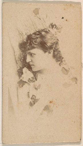Josie Sadler, from the Actresses series (N245) issued by Kinney Brothers to promote Sweet Caporal Cigarettes