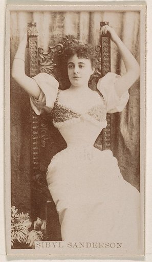 Sibyl Anderson, from the Actresses series (N245) issued by Kinney Brothers to promote Sweet Caporal Cigarettes