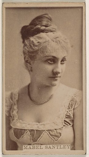 Mabel Santley, from the Actresses series (N245) issued by Kinney Brothers to promote Sweet Caporal Cigarettes