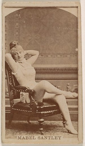 Mabel Santley, from the Actresses series (N245) issued by Kinney Brothers to promote Sweet Caporal Cigarettes