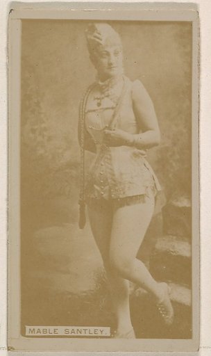 Mabel Santley, from the Actresses series (N245) issued by Kinney Brothers to promote Sweet Caporal Cigarettes