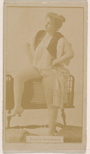Lottie Seymour, from the Actresses series (N245) issued by Kinney Brothers to promote Sweet Caporal Cigarettes