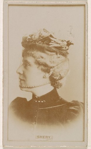 Miss Shery, from the Actresses series (N245) issued by Kinney Brothers to promote Sweet Caporal Cigarettes