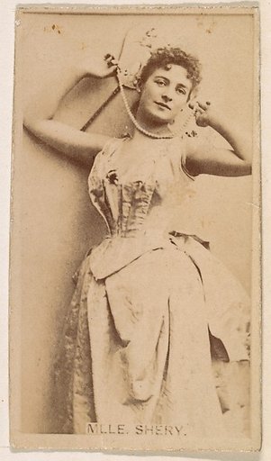 Mlle. Shery, from the Actresses series (N245) issued by Kinney Brothers to promote Sweet Caporal Cigarettes