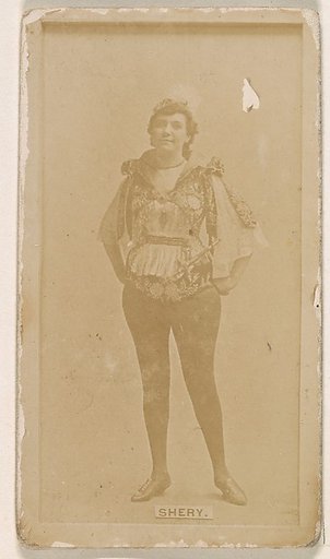 Mlle. Shery, from the Actresses series (N245) issued by Kinney Brothers to promote Sweet Caporal Cigarettes